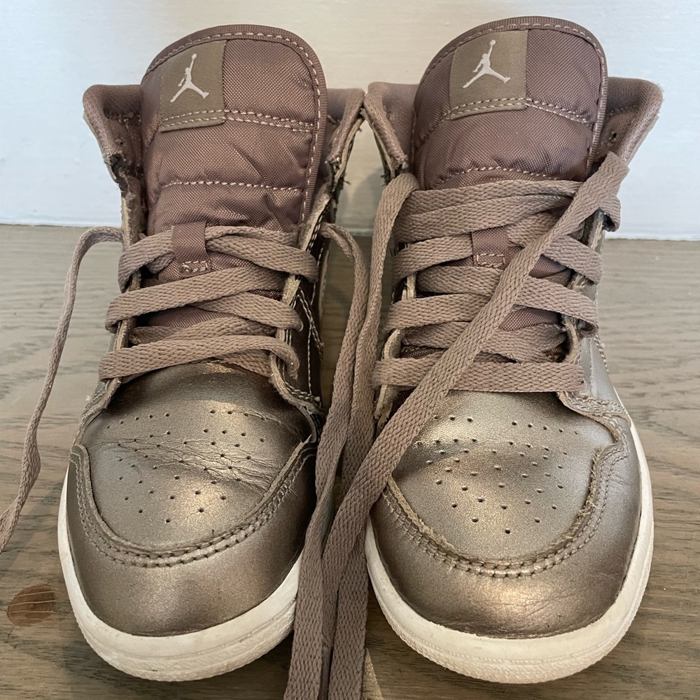 Jordan 1 Mid SE PS Sepia Stone White Noble Preschool Kids Sneakers AV5173 200